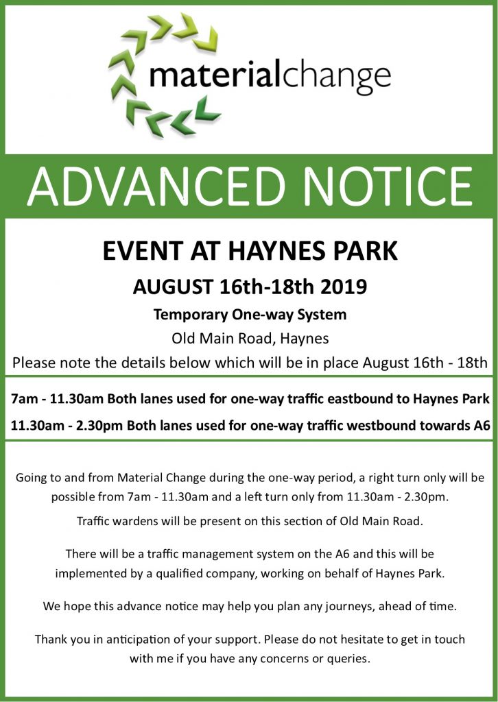 Event at Haynes Park Temporary one